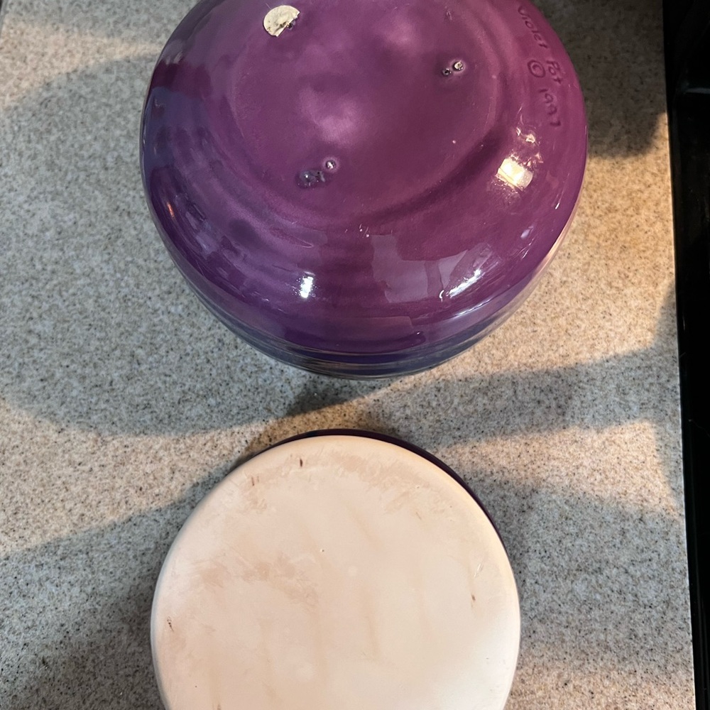 The Violet Pot 1997 Purple With Insert Ceramic Self Watering 2 Pieces EUC - Picture 5 of 5